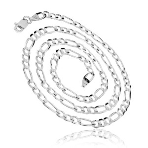 Lant barbati argint rodiat FIGARO plat 2,75 mm x 60 cm DiAmanti FigaroP070-60cm-SL (Argint 925‰ 5,7 g.)